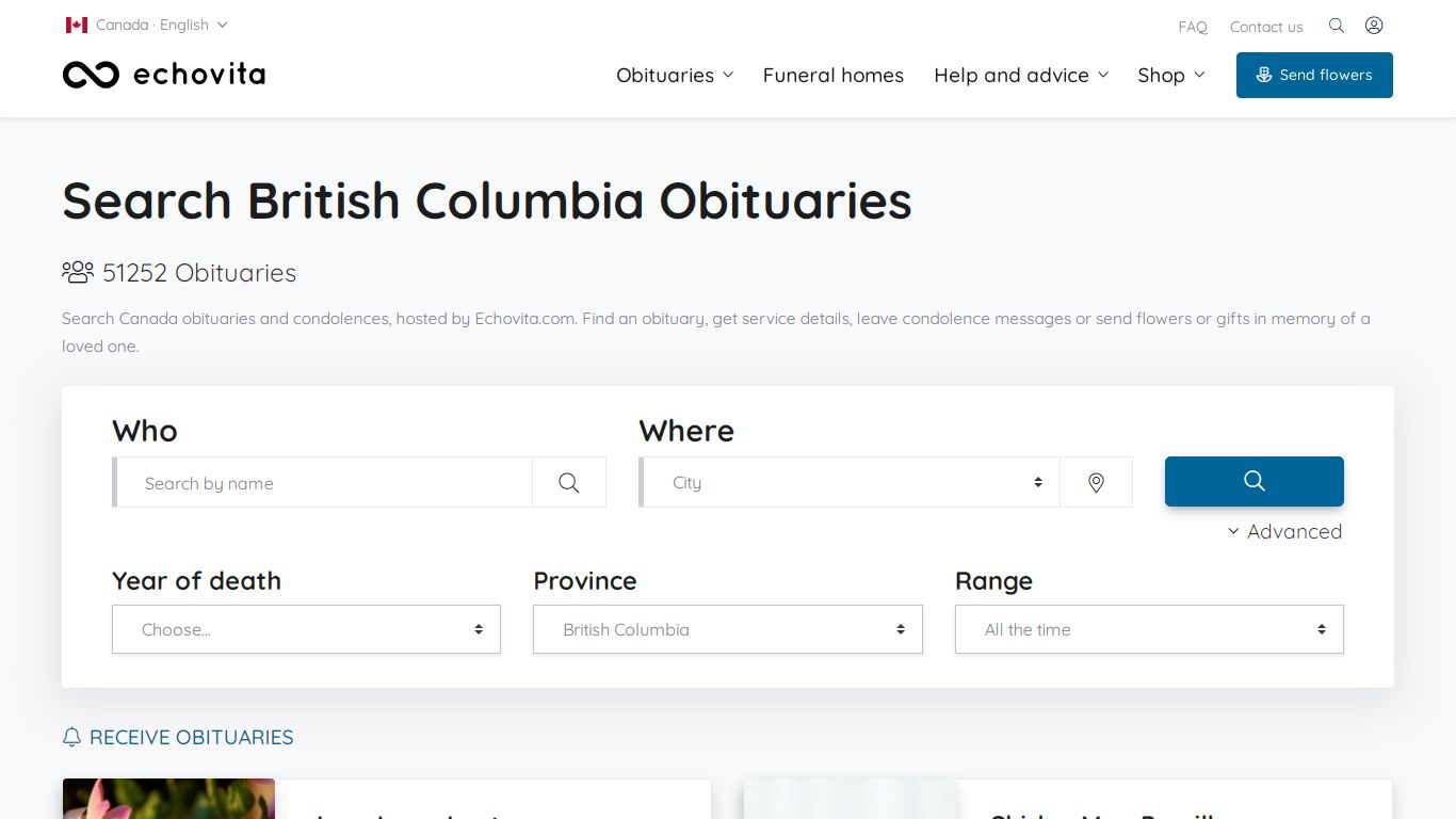 British Columbia Obituaries - Latest Obituaries British ...